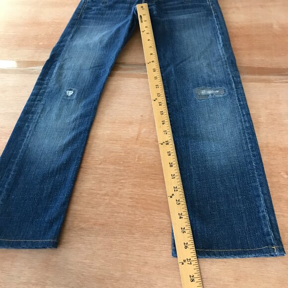 Ralph Lauren Double RL Jean Men 30x26 Blue Low Rise Button Fly Dark Wash Stretch - Picture 6 of 13